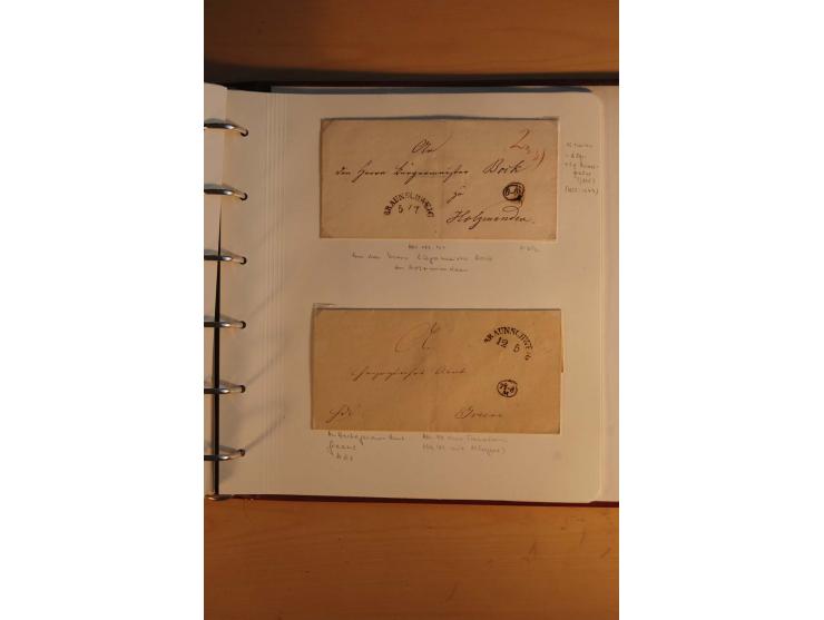 1750/1880, umfangreiche Vorphila-Sammlung inkl. einiger markenloser Briefe nach 1852 von Amelunxborn bis Zorge mit ca. 450 Br