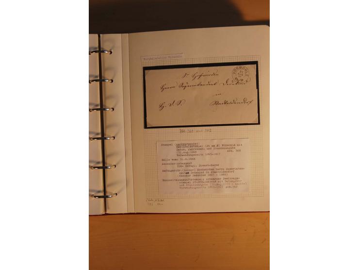 1750/1880, umfangreiche Vorphila-Sammlung inkl. einiger markenloser Briefe nach 1852 von Amelunxborn bis Zorge mit ca. 450 Br