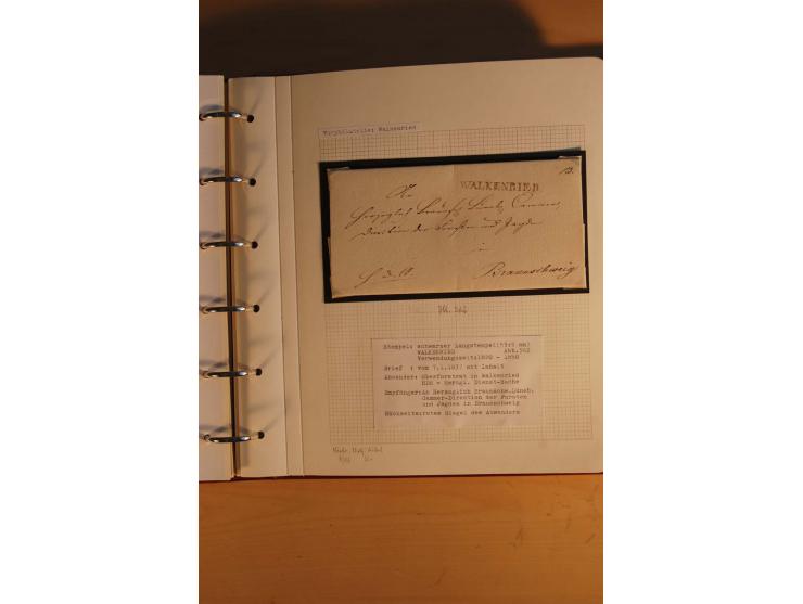 1750/1880, umfangreiche Vorphila-Sammlung inkl. einiger markenloser Briefe nach 1852 von Amelunxborn bis Zorge mit ca. 450 Br