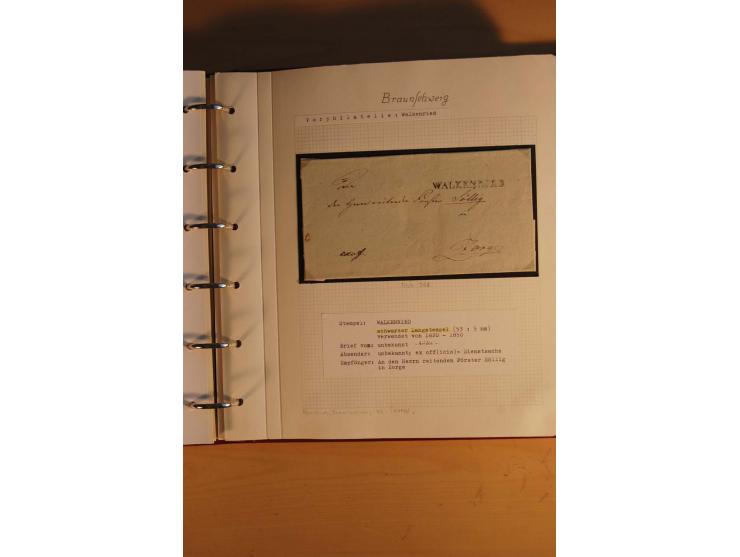 1750/1880, umfangreiche Vorphila-Sammlung inkl. einiger markenloser Briefe nach 1852 von Amelunxborn bis Zorge mit ca. 450 Br