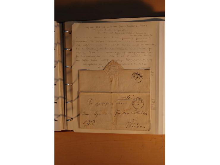 1750/1880, umfangreiche Vorphila-Sammlung inkl. einiger markenloser Briefe nach 1852 von Amelunxborn bis Zorge mit ca. 450 Br