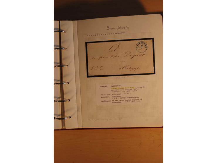 1750/1880, umfangreiche Vorphila-Sammlung inkl. einiger markenloser Briefe nach 1852 von Amelunxborn bis Zorge mit ca. 450 Br