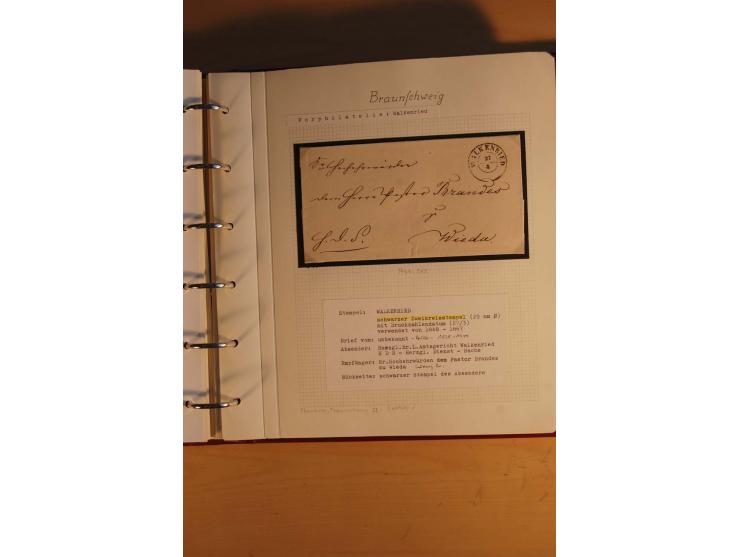 1750/1880, umfangreiche Vorphila-Sammlung inkl. einiger markenloser Briefe nach 1852 von Amelunxborn bis Zorge mit ca. 450 Br