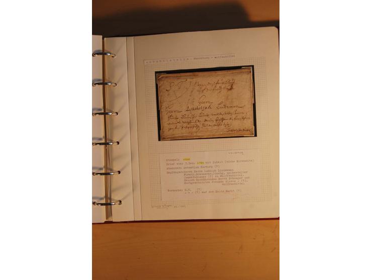 1750/1880, umfangreiche Vorphila-Sammlung inkl. einiger markenloser Briefe nach 1852 von Amelunxborn bis Zorge mit ca. 450 Br