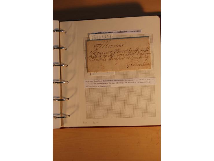 1750/1880, umfangreiche Vorphila-Sammlung inkl. einiger markenloser Briefe nach 1852 von Amelunxborn bis Zorge mit ca. 450 Br