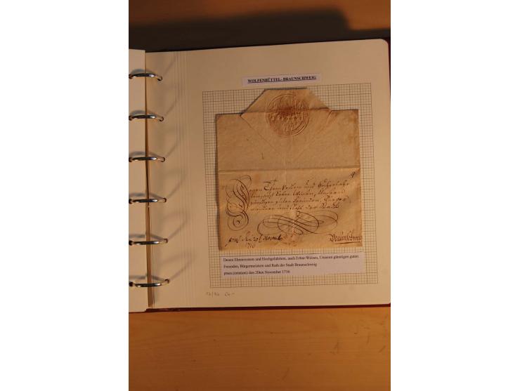 1750/1880, umfangreiche Vorphila-Sammlung inkl. einiger markenloser Briefe nach 1852 von Amelunxborn bis Zorge mit ca. 450 Br
