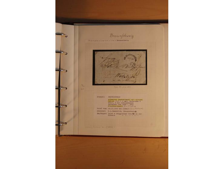 1750/1880, umfangreiche Vorphila-Sammlung inkl. einiger markenloser Briefe nach 1852 von Amelunxborn bis Zorge mit ca. 450 Br