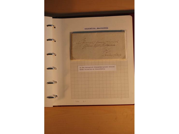 1750/1880, umfangreiche Vorphila-Sammlung inkl. einiger markenloser Briefe nach 1852 von Amelunxborn bis Zorge mit ca. 450 Br