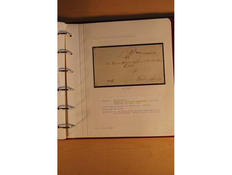 1750/1880, umfangreiche Vorphila-Sammlung inkl. einiger markenloser Briefe nach 1852 von Amelunxborn bis Zorge mit ca. 450 Br