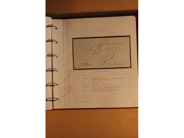 1750/1880, umfangreiche Vorphila-Sammlung inkl. einiger markenloser Briefe nach 1852 von Amelunxborn bis Zorge mit ca. 450 Br