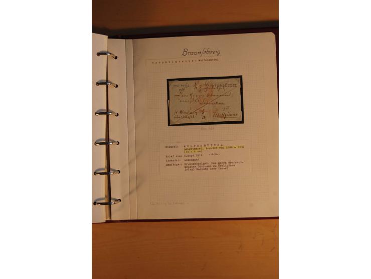 1750/1880, umfangreiche Vorphila-Sammlung inkl. einiger markenloser Briefe nach 1852 von Amelunxborn bis Zorge mit ca. 450 Br