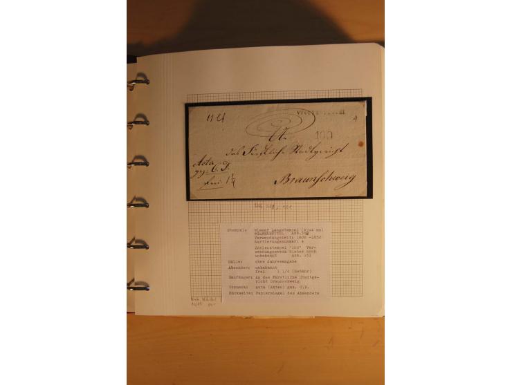 1750/1880, umfangreiche Vorphila-Sammlung inkl. einiger markenloser Briefe nach 1852 von Amelunxborn bis Zorge mit ca. 450 Br