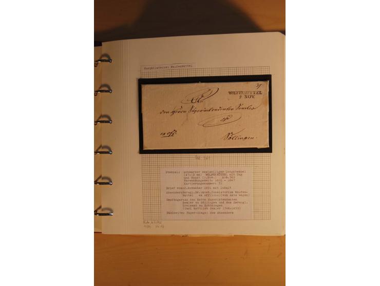 1750/1880, umfangreiche Vorphila-Sammlung inkl. einiger markenloser Briefe nach 1852 von Amelunxborn bis Zorge mit ca. 450 Br