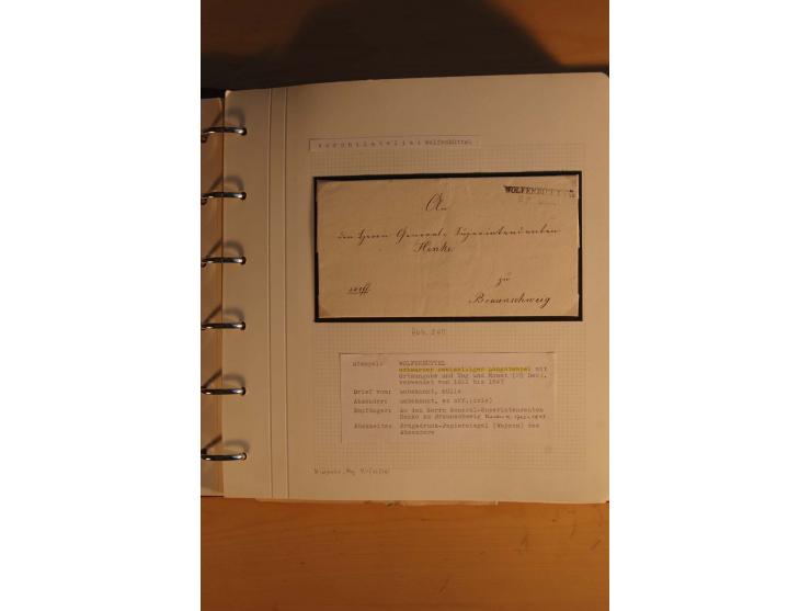 1750/1880, umfangreiche Vorphila-Sammlung inkl. einiger markenloser Briefe nach 1852 von Amelunxborn bis Zorge mit ca. 450 Br