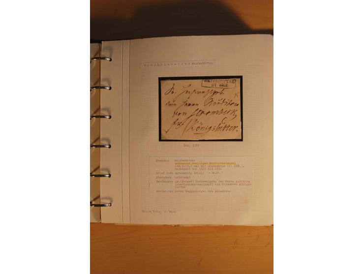 1750/1880, umfangreiche Vorphila-Sammlung inkl. einiger markenloser Briefe nach 1852 von Amelunxborn bis Zorge mit ca. 450 Br