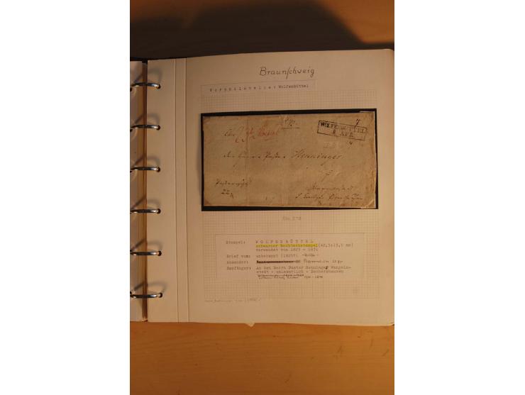 1750/1880, umfangreiche Vorphila-Sammlung inkl. einiger markenloser Briefe nach 1852 von Amelunxborn bis Zorge mit ca. 450 Br