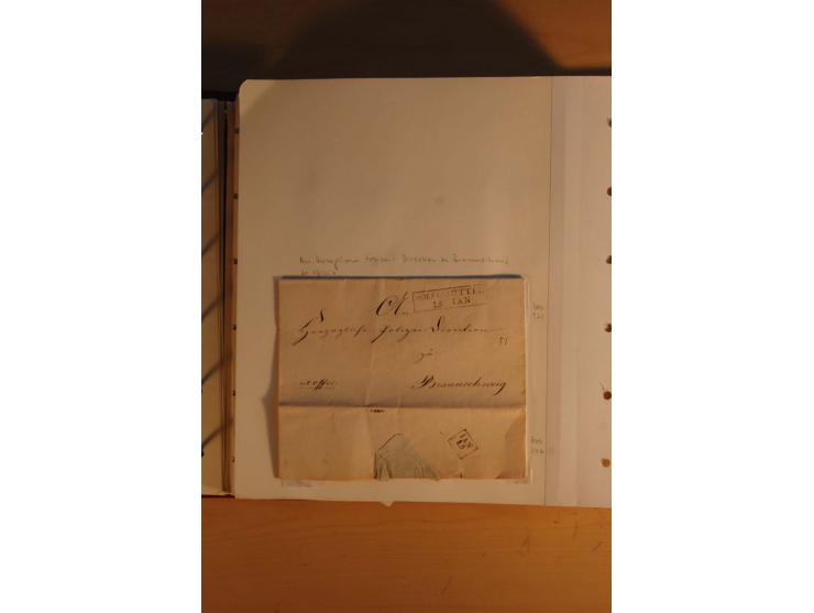 1750/1880, umfangreiche Vorphila-Sammlung inkl. einiger markenloser Briefe nach 1852 von Amelunxborn bis Zorge mit ca. 450 Br