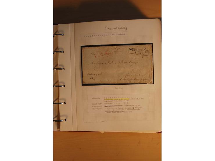 1750/1880, umfangreiche Vorphila-Sammlung inkl. einiger markenloser Briefe nach 1852 von Amelunxborn bis Zorge mit ca. 450 Br