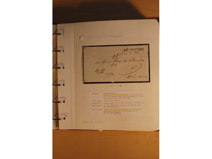 1750/1880, umfangreiche Vorphila-Sammlung inkl. einiger markenloser Briefe nach 1852 von Amelunxborn bis Zorge mit ca. 450 Br