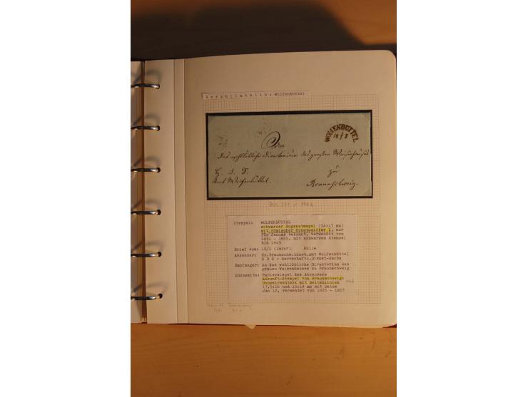 1750/1880, umfangreiche Vorphila-Sammlung inkl. einiger markenloser Briefe nach 1852 von Amelunxborn bis Zorge mit ca. 450 Br