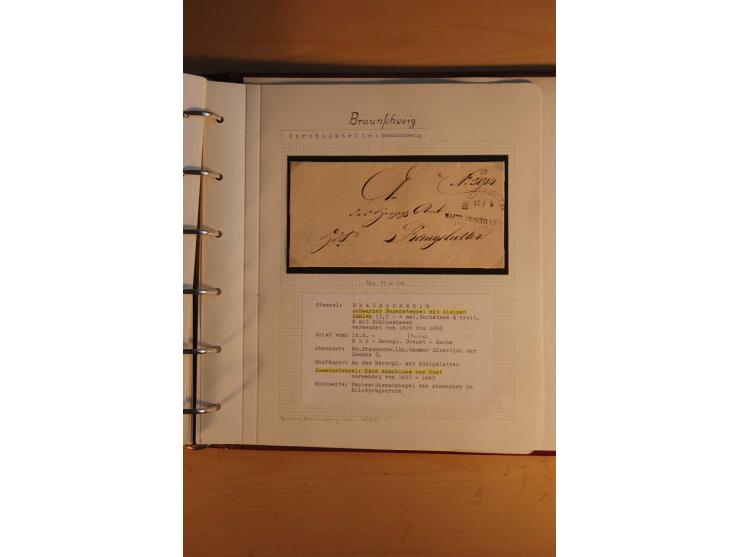 1750/1880, umfangreiche Vorphila-Sammlung inkl. einiger markenloser Briefe nach 1852 von Amelunxborn bis Zorge mit ca. 450 Br