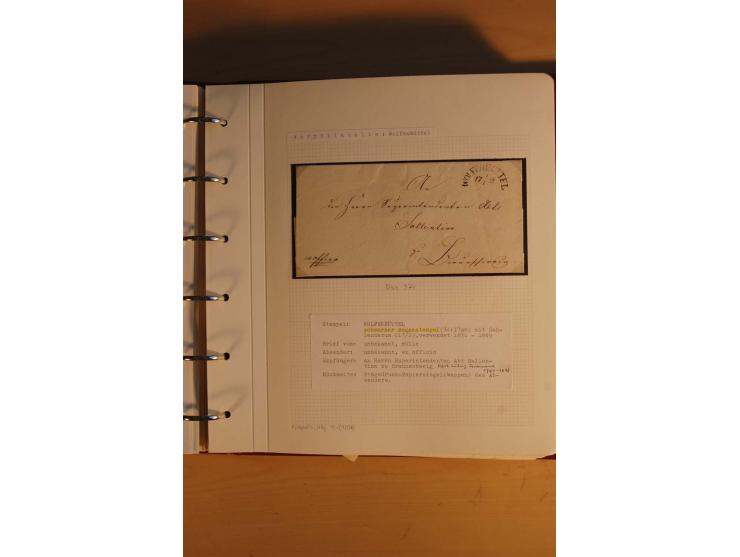 1750/1880, umfangreiche Vorphila-Sammlung inkl. einiger markenloser Briefe nach 1852 von Amelunxborn bis Zorge mit ca. 450 Br