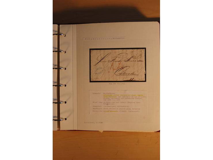 1750/1880, umfangreiche Vorphila-Sammlung inkl. einiger markenloser Briefe nach 1852 von Amelunxborn bis Zorge mit ca. 450 Br