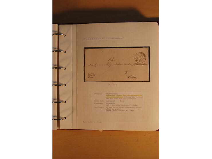 1750/1880, umfangreiche Vorphila-Sammlung inkl. einiger markenloser Briefe nach 1852 von Amelunxborn bis Zorge mit ca. 450 Br