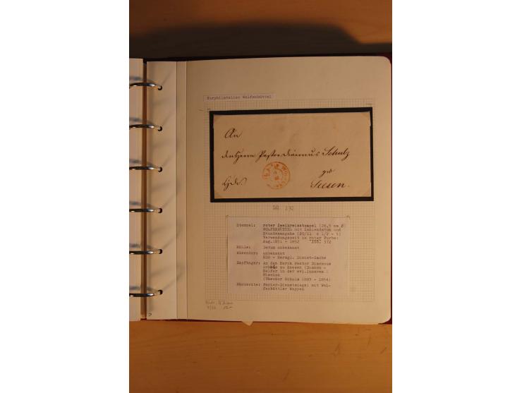 1750/1880, umfangreiche Vorphila-Sammlung inkl. einiger markenloser Briefe nach 1852 von Amelunxborn bis Zorge mit ca. 450 Br