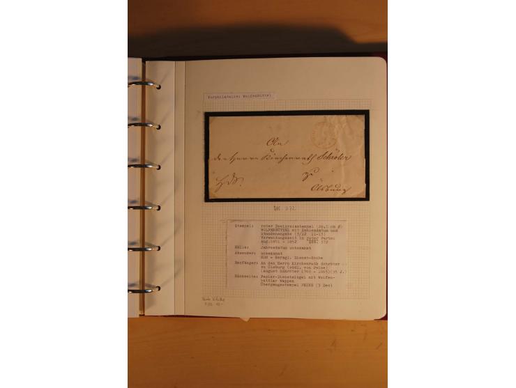 1750/1880, umfangreiche Vorphila-Sammlung inkl. einiger markenloser Briefe nach 1852 von Amelunxborn bis Zorge mit ca. 450 Br