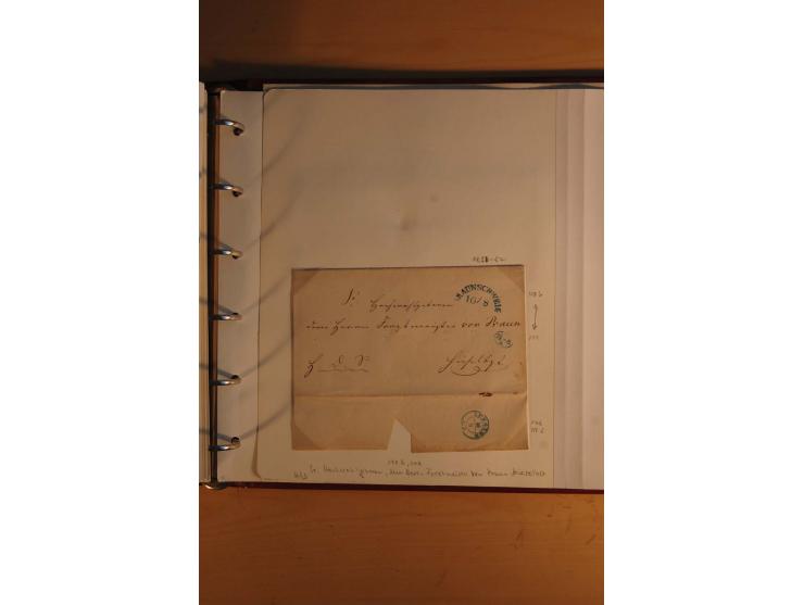 1750/1880, umfangreiche Vorphila-Sammlung inkl. einiger markenloser Briefe nach 1852 von Amelunxborn bis Zorge mit ca. 450 Br