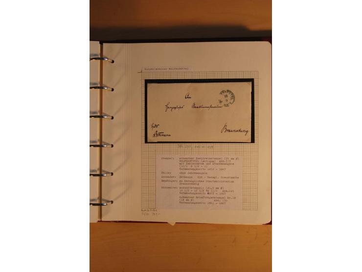 1750/1880, umfangreiche Vorphila-Sammlung inkl. einiger markenloser Briefe nach 1852 von Amelunxborn bis Zorge mit ca. 450 Br