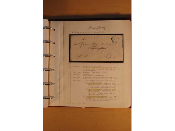 1750/1880, umfangreiche Vorphila-Sammlung inkl. einiger markenloser Briefe nach 1852 von Amelunxborn bis Zorge mit ca. 450 Br