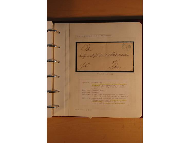 1750/1880, umfangreiche Vorphila-Sammlung inkl. einiger markenloser Briefe nach 1852 von Amelunxborn bis Zorge mit ca. 450 Br