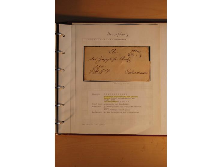1750/1880, umfangreiche Vorphila-Sammlung inkl. einiger markenloser Briefe nach 1852 von Amelunxborn bis Zorge mit ca. 450 Br