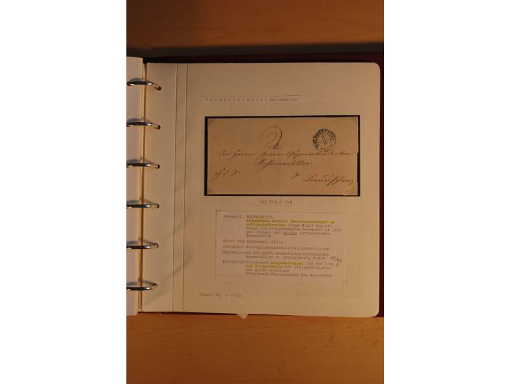 1750/1880, umfangreiche Vorphila-Sammlung inkl. einiger markenloser Briefe nach 1852 von Amelunxborn bis Zorge mit ca. 450 Br