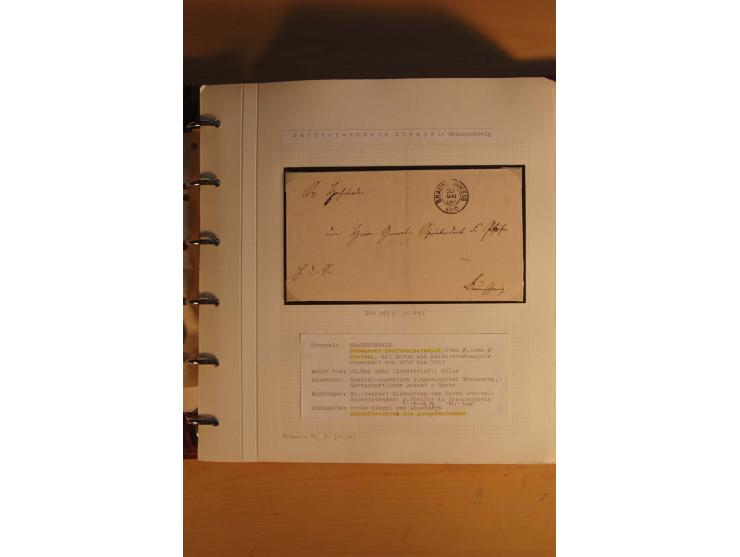 1750/1880, umfangreiche Vorphila-Sammlung inkl. einiger markenloser Briefe nach 1852 von Amelunxborn bis Zorge mit ca. 450 Br