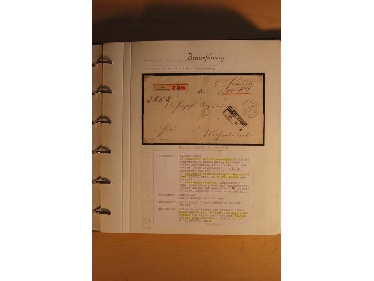 1750/1880, umfangreiche Vorphila-Sammlung inkl. einiger markenloser Briefe nach 1852 von Amelunxborn bis Zorge mit ca. 450 Br