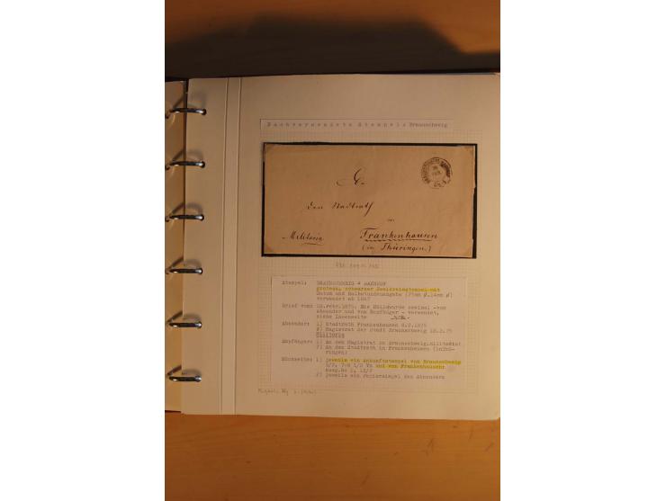 1750/1880, umfangreiche Vorphila-Sammlung inkl. einiger markenloser Briefe nach 1852 von Amelunxborn bis Zorge mit ca. 450 Br