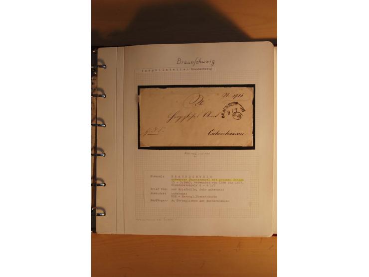 1750/1880, umfangreiche Vorphila-Sammlung inkl. einiger markenloser Briefe nach 1852 von Amelunxborn bis Zorge mit ca. 450 Br
