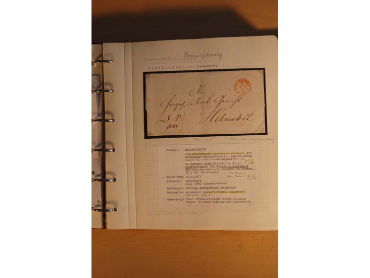 1750/1880, umfangreiche Vorphila-Sammlung inkl. einiger markenloser Briefe nach 1852 von Amelunxborn bis Zorge mit ca. 450 Br