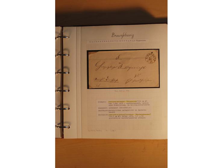 1750/1880, umfangreiche Vorphila-Sammlung inkl. einiger markenloser Briefe nach 1852 von Amelunxborn bis Zorge mit ca. 450 Br