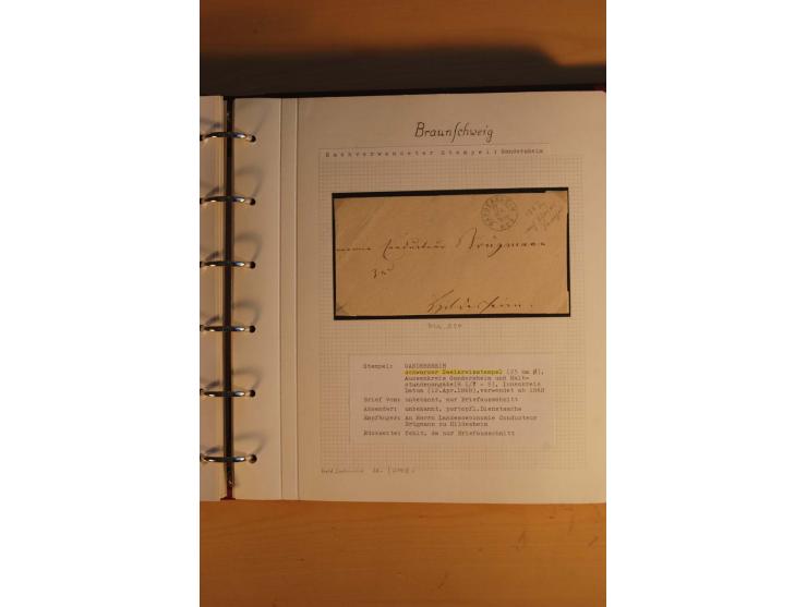 1750/1880, umfangreiche Vorphila-Sammlung inkl. einiger markenloser Briefe nach 1852 von Amelunxborn bis Zorge mit ca. 450 Br
