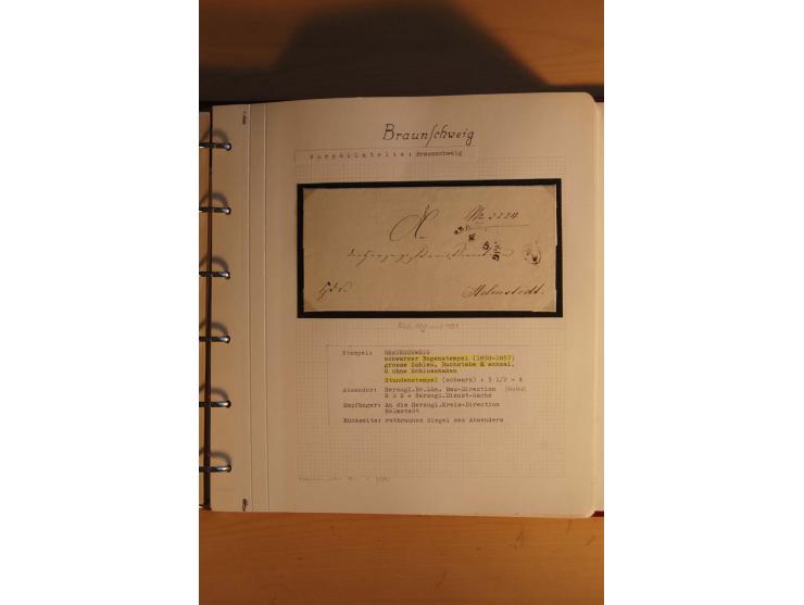 1750/1880, umfangreiche Vorphila-Sammlung inkl. einiger markenloser Briefe nach 1852 von Amelunxborn bis Zorge mit ca. 450 Br