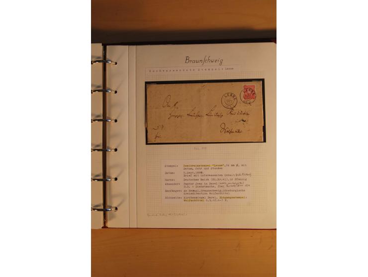 1750/1880, umfangreiche Vorphila-Sammlung inkl. einiger markenloser Briefe nach 1852 von Amelunxborn bis Zorge mit ca. 450 Br