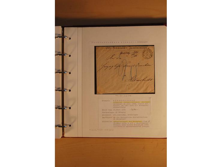 1750/1880, umfangreiche Vorphila-Sammlung inkl. einiger markenloser Briefe nach 1852 von Amelunxborn bis Zorge mit ca. 450 Br
