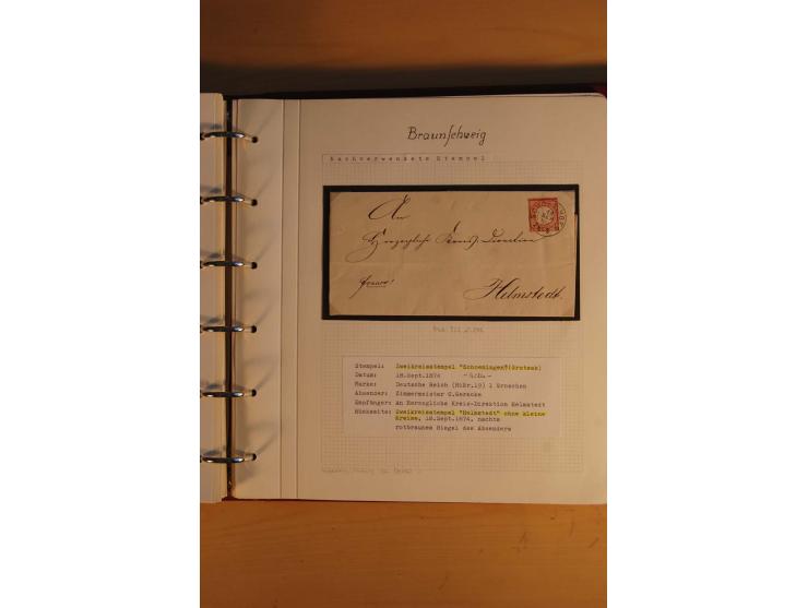 1750/1880, umfangreiche Vorphila-Sammlung inkl. einiger markenloser Briefe nach 1852 von Amelunxborn bis Zorge mit ca. 450 Br