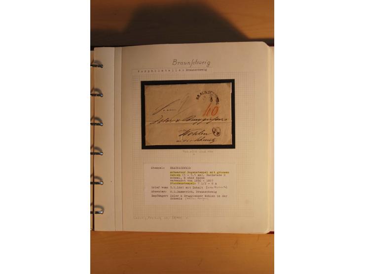 1750/1880, umfangreiche Vorphila-Sammlung inkl. einiger markenloser Briefe nach 1852 von Amelunxborn bis Zorge mit ca. 450 Br