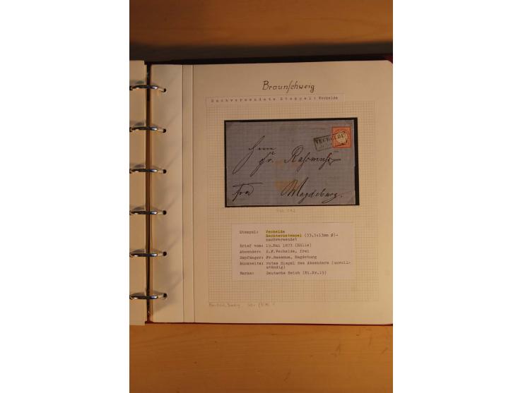 1750/1880, umfangreiche Vorphila-Sammlung inkl. einiger markenloser Briefe nach 1852 von Amelunxborn bis Zorge mit ca. 450 Br
