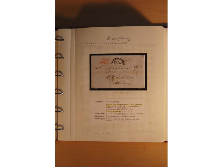 1750/1880, umfangreiche Vorphila-Sammlung inkl. einiger markenloser Briefe nach 1852 von Amelunxborn bis Zorge mit ca. 450 Br